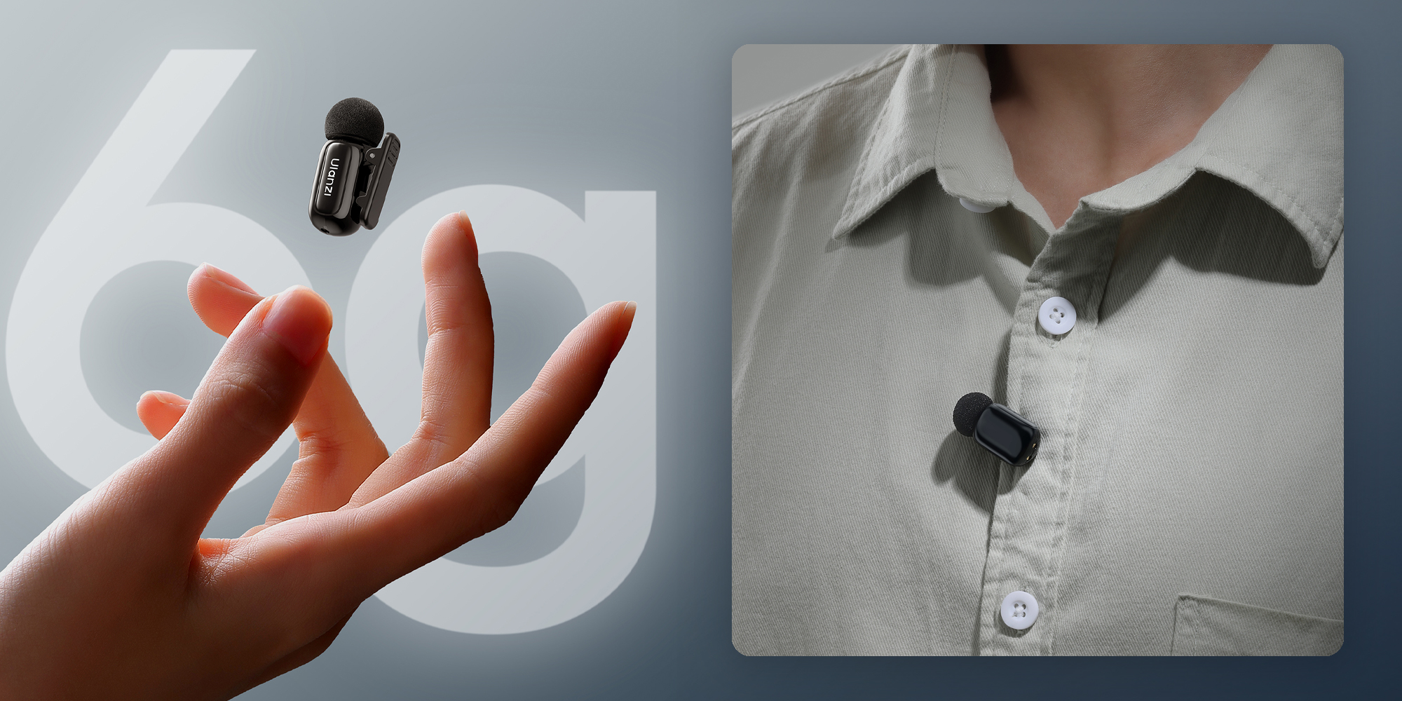 Zestaw do bezprzewodowej transmisji dźwięku Ulanzi A200 Mini Mic - czarny